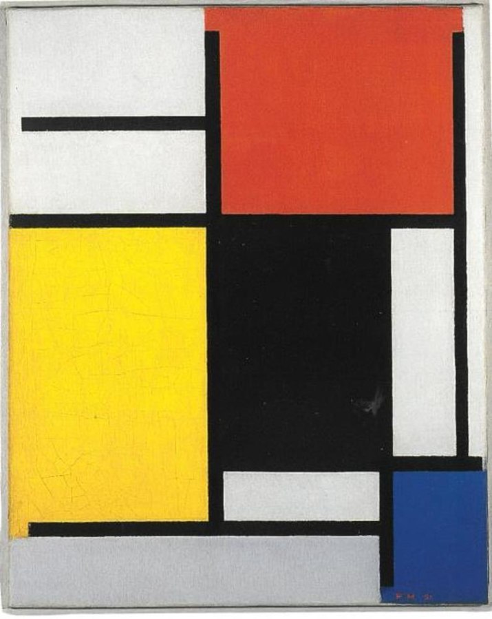 Piet Mondriaan Composition with red yellow black blue and gray 1038646 Kunstmuseum Den Haag