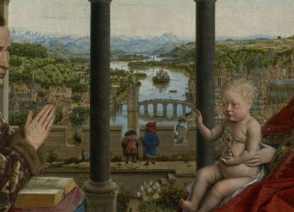 Jan van Eyck La Vierge Rolin APRES RESTAURATION RMN Grand Palais musée du Louvre Michel Urtado Header