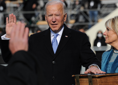 President Biden taking oath of office cropped
