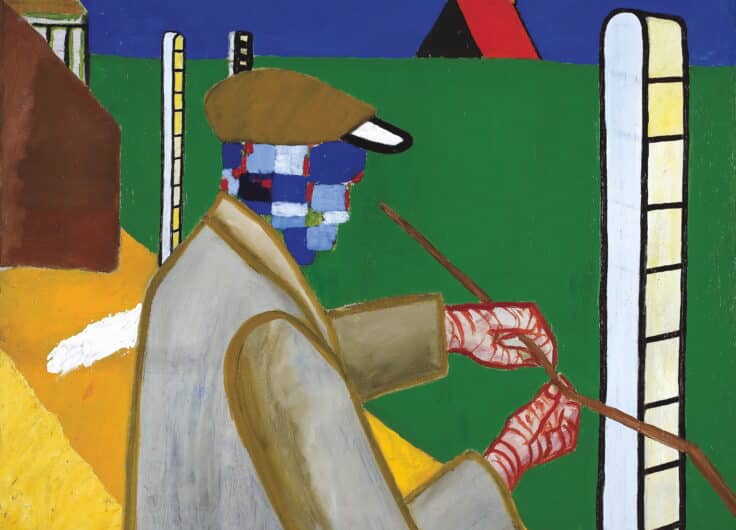 7 Man with Wire in Garden