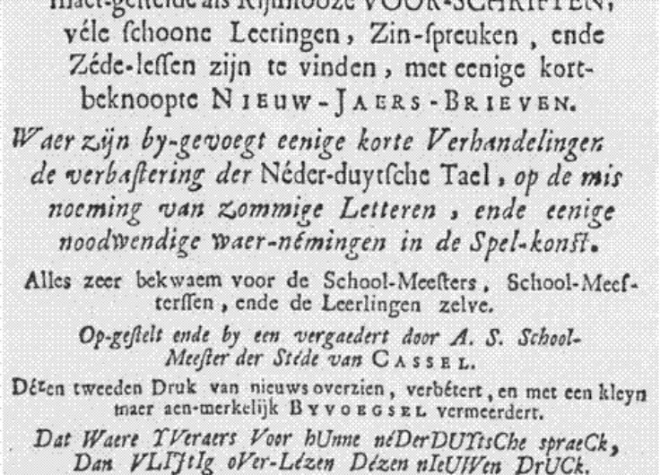 Andries Steven titelpagina van de uitgave van 1734