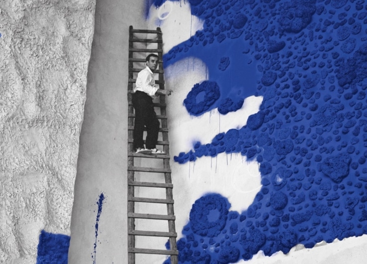 Charles Wilp Yves Klein travaillant à l Opéra Théâtre de Gelsenkirchen 1958 Version PRINT