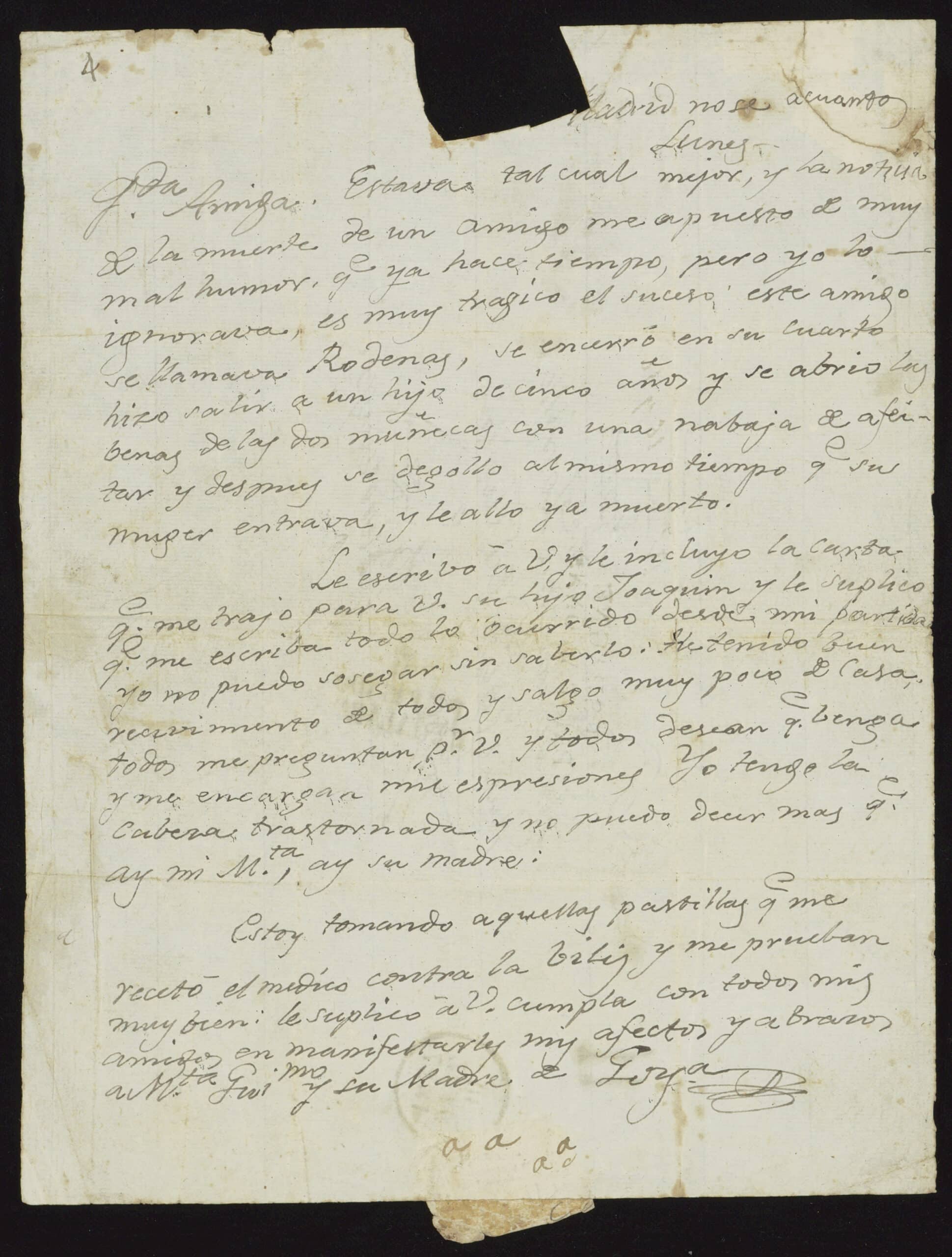 Goya Lettre Copie