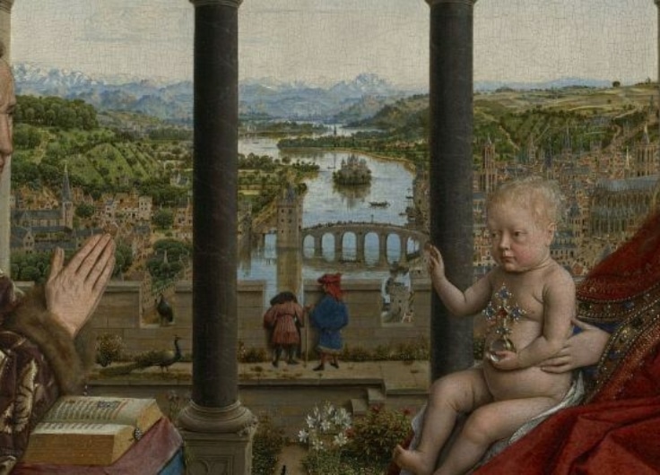Jan van Eyck La Vierge Rolin APRES RESTAURATION RMN Grand Palais musée du Louvre Michel Urtado Header