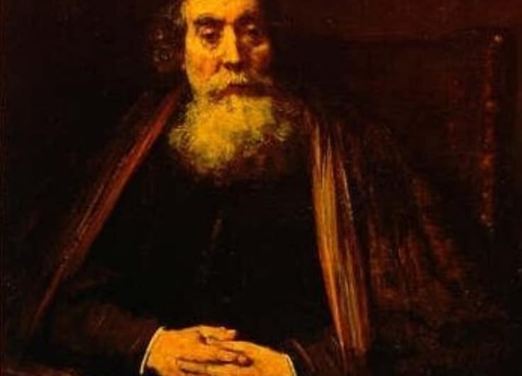 Rembrandt Old Man in an Armchair possibly a portrait of Jan Amos Comenius