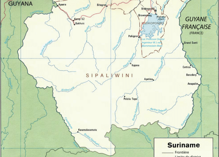 Surinam map fr